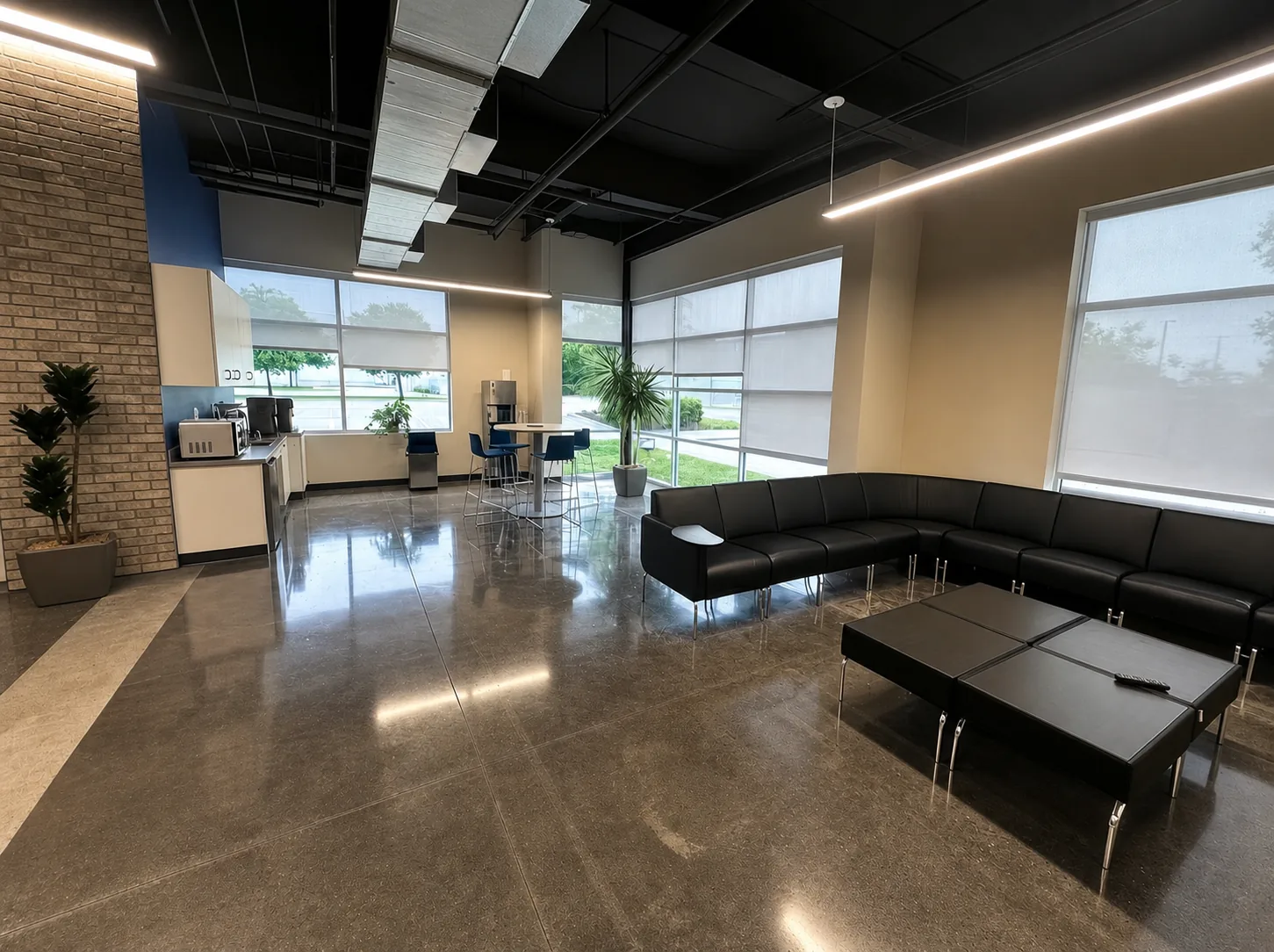 Lounge and collaboration space for a growing team